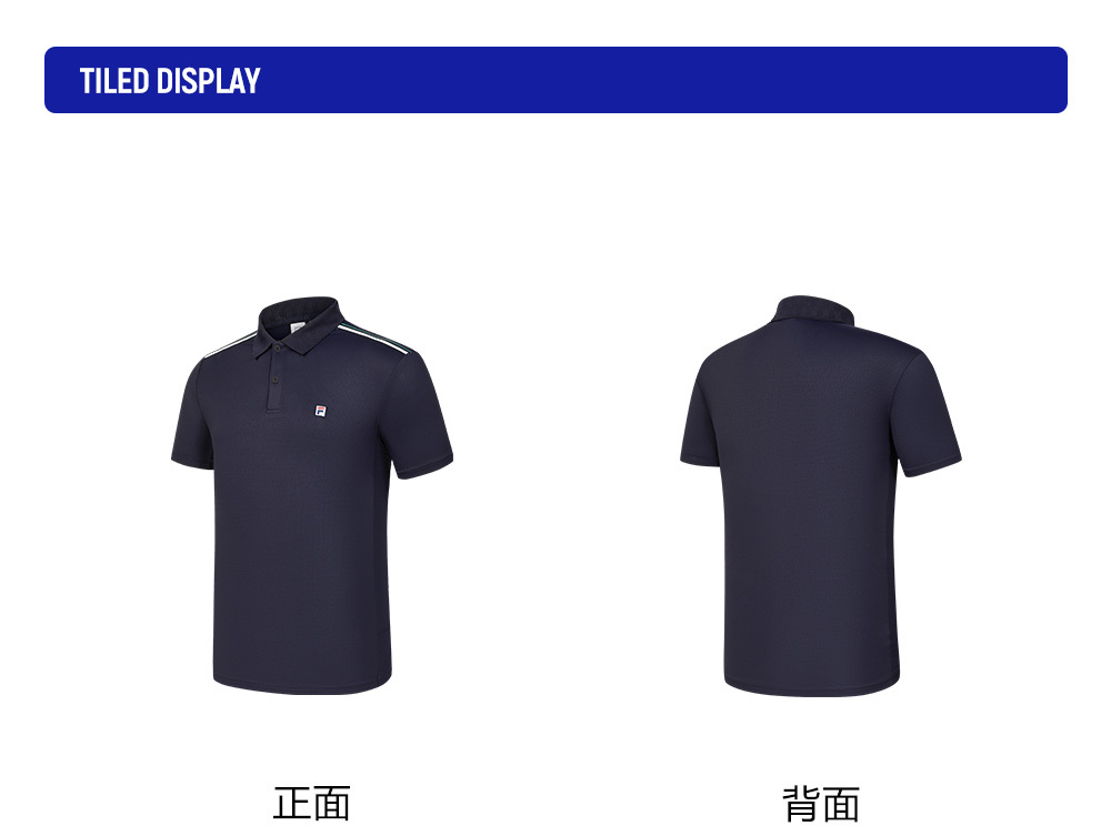 FILA CORE ATHLETICS TENNIS1 ART IN SPORTS Men Short Sleeve Polo (Navy)