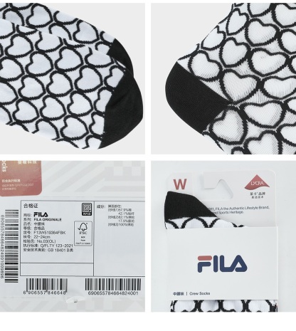FILA CORE LIFESTYLE  Women Middle Socks (Black / Pink)