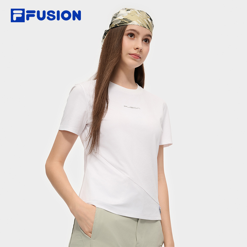 FILA FUSION URBAN TECH Women Short Sleeve T-shirt (Pink/White)