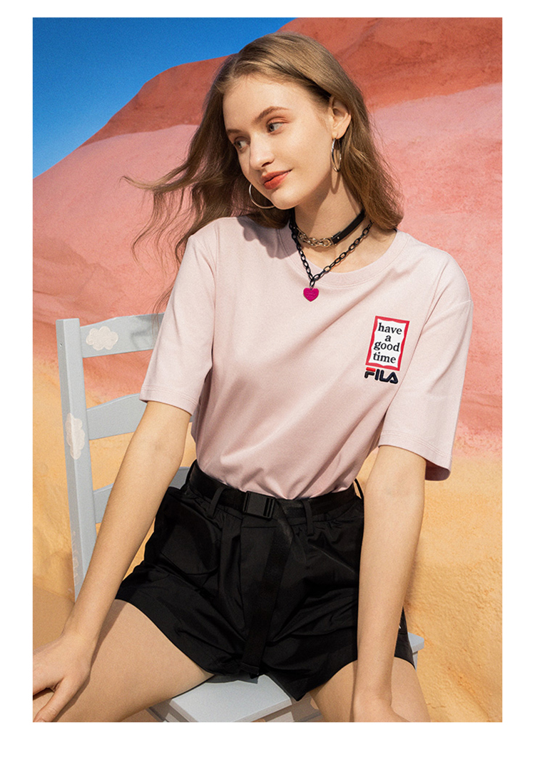 FILA CORE Women's White Line FILA x Have A Good Time Short Sleeve Tee