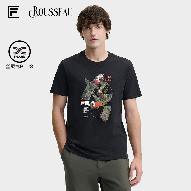 FILA CORE LIFESTYLE HERITAGE DREAM JUNGLE Men Short Sleeves T-Shirt (Black)