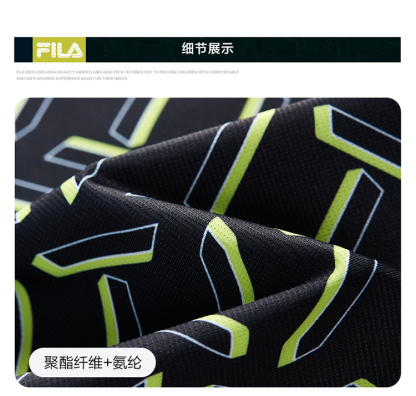 (130-165cm) FILA KIDS PERFORMANCE GOLF Boy's Short Sleeve Polo in Full Print