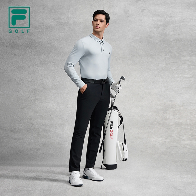 FILA CORE GOLF Men Sunscreen Sunscreen Long Sleeve Polo(Light Blue)
