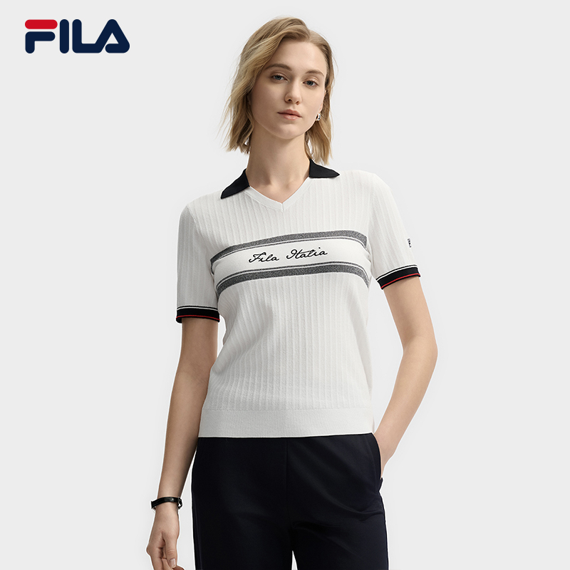 FILA CORE LIFESTYLE WHITE EVERYDAY ELEGANCE Women Knit Sweater