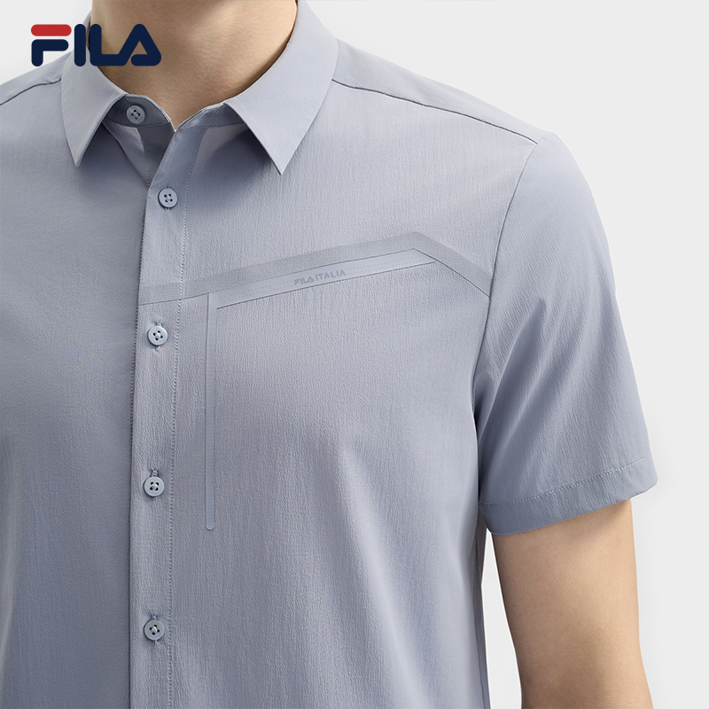 FILA CORE LIFESTYLE WHITE EVERYDAY ELEGANCE Men Short Sleeves Shirt