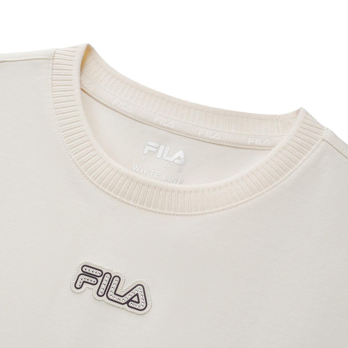 FILA KIDS WHITE LINE WHITE LINE Girls Short Sleeves T-Shirt