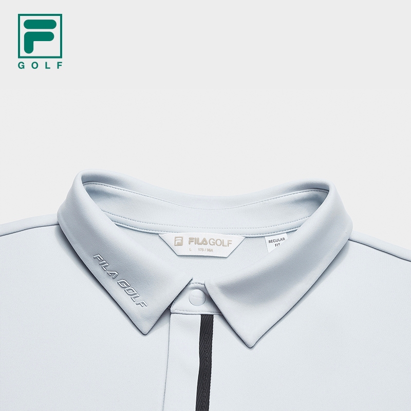 FILA CORE GOLF Men Sunscreen Sunscreen Long Sleeve Polo(Light Blue)