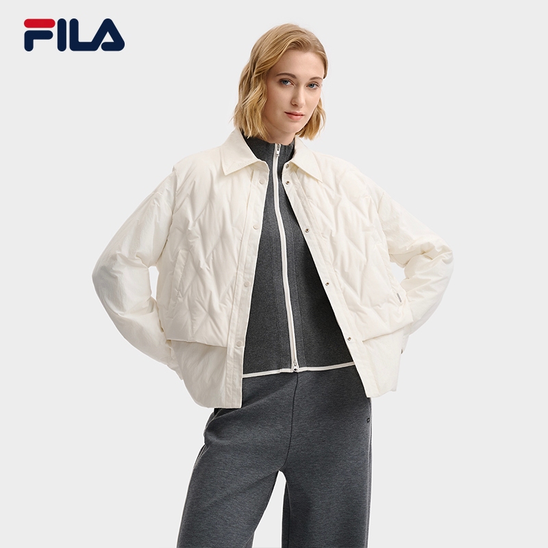 FILA CORE LIFESTYLE WHITE Women 2-piece Down Jacket