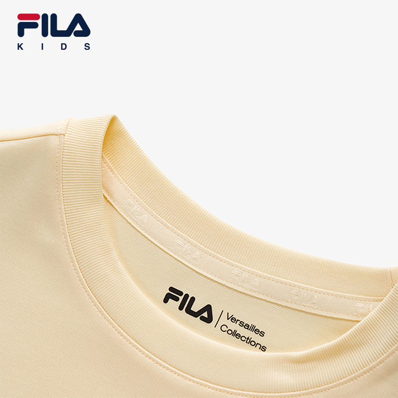 FILA KIDS WHITE LINE x RMN Boys' Printed Short Sleeve T-Shirts (Multi-Colors and Designs Available - White/Yellow/Blue)