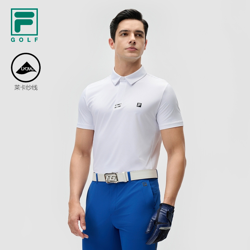 FILA CORE ATHLETICS GOLF2 Men Short Sleeve Polo (Black / Blue / White)