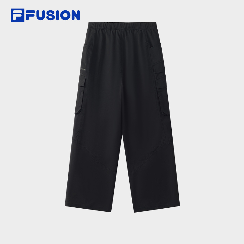 FILA FUSION WORKWEAR METRO PORTAL Women Woven Pants (Black / Light Green)