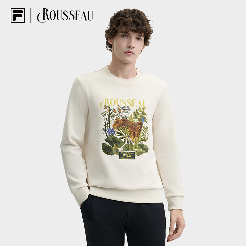 FILA CORE LIFESTYLE HERITAGE DREAM JUNGLE Men Sweatshirt (Beige / Light Green)