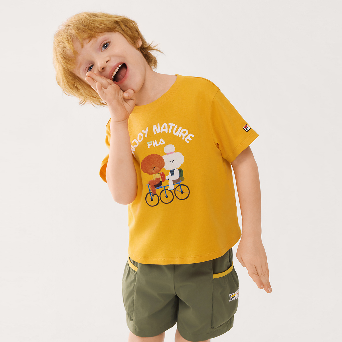 FILA KIDS CROSS OVER Boys Knitted Short Sleeve Top