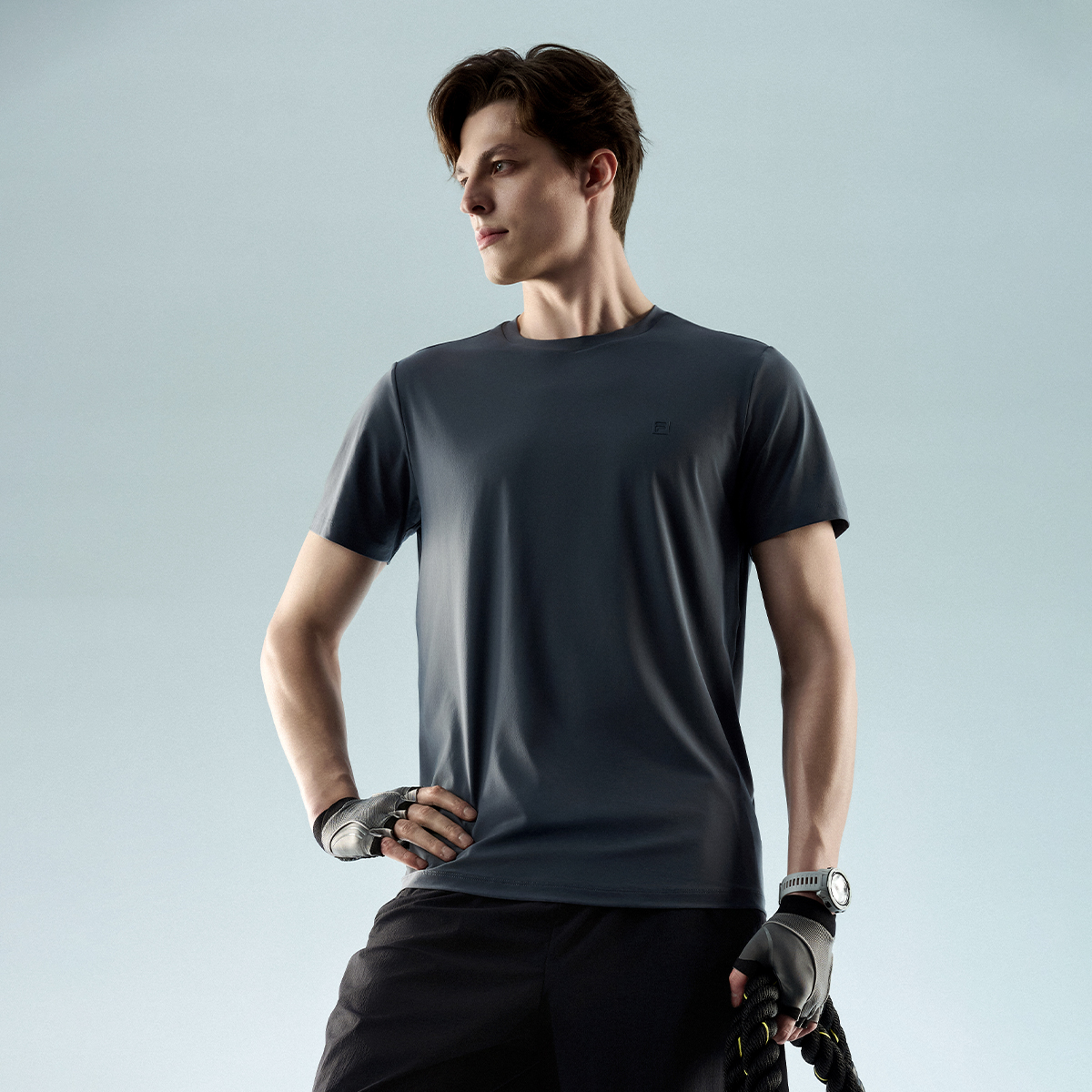 FILA CORE Men FITNESS Knit Short Sleeve Tee