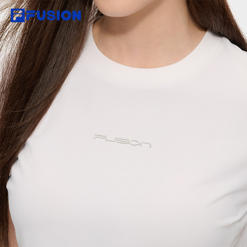 FILA FUSION URBAN TECH Women Short Sleeve T-shirt (Pink/White)