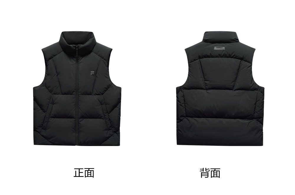 FILA FUSION INLINE FUSION LIFE X FUSIONEER FIELD OF CLASSIC Men Down Jacket Vest (Black)