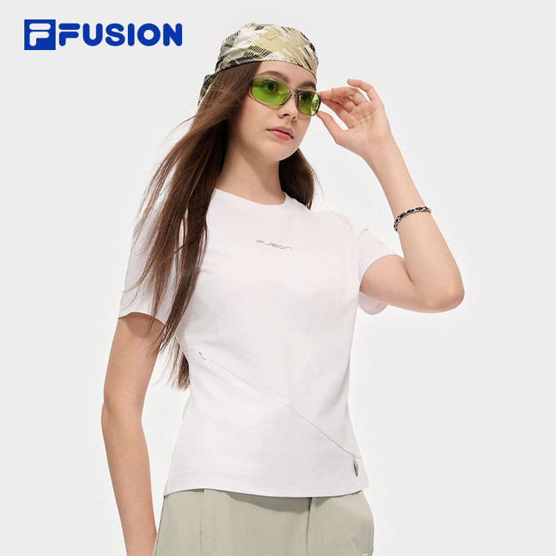 FILA FUSION URBAN TECH Women Short Sleeve T-shirt (Pink/White)