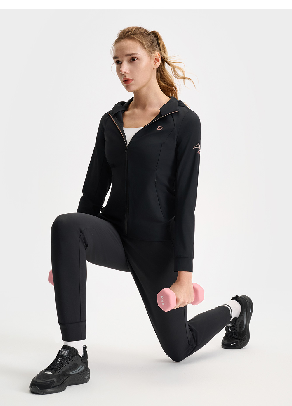 FILA CORE ATHLETICS FILA-FIT ARTE ELEGANTE Women Hooded Jacket (Black)