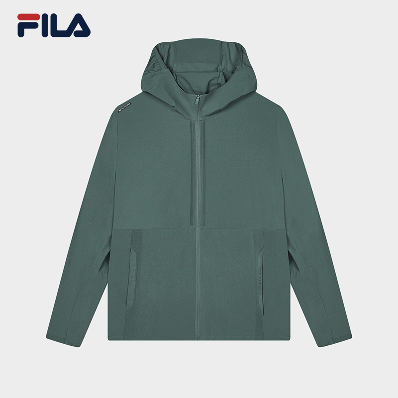 FILA CORE WHITE LINE BLUE Men Woven Top in Green