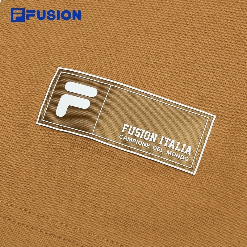 FILA FUSION BASKETBALL INLINE UNIFORM Men's Short Sleeve T-shirt (White / Brown - Cotton)