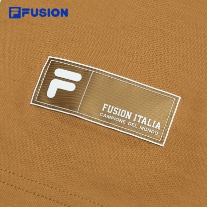 FILA FUSION BASKETBALL INLINE UNIFORM Men's Short Sleeve T-shirt (White / Brown - Cotton)