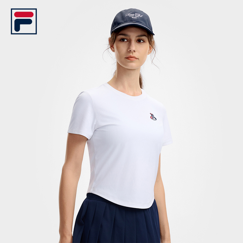 FILA ATHLETICS Women Knitted Short Sleeve Top