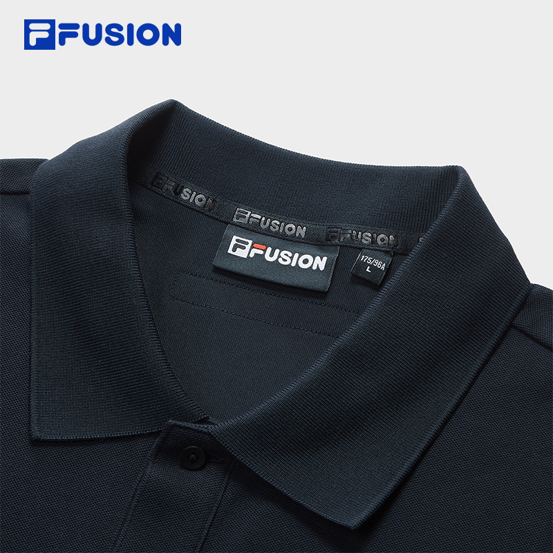 FILA MEN'S FUSIONEER Knitted Short Sleeve Polo Shirt