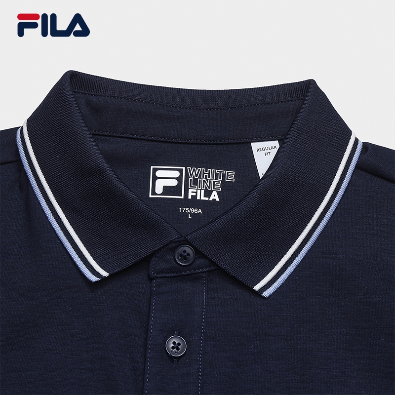 FILA MEN'S HERITAGE Knitted Short Sleeve Polo Shirt