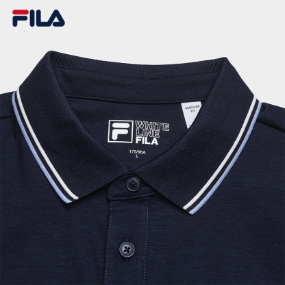 FILA MEN'S HERITAGE Knitted Short Sleeve Polo Shirt
