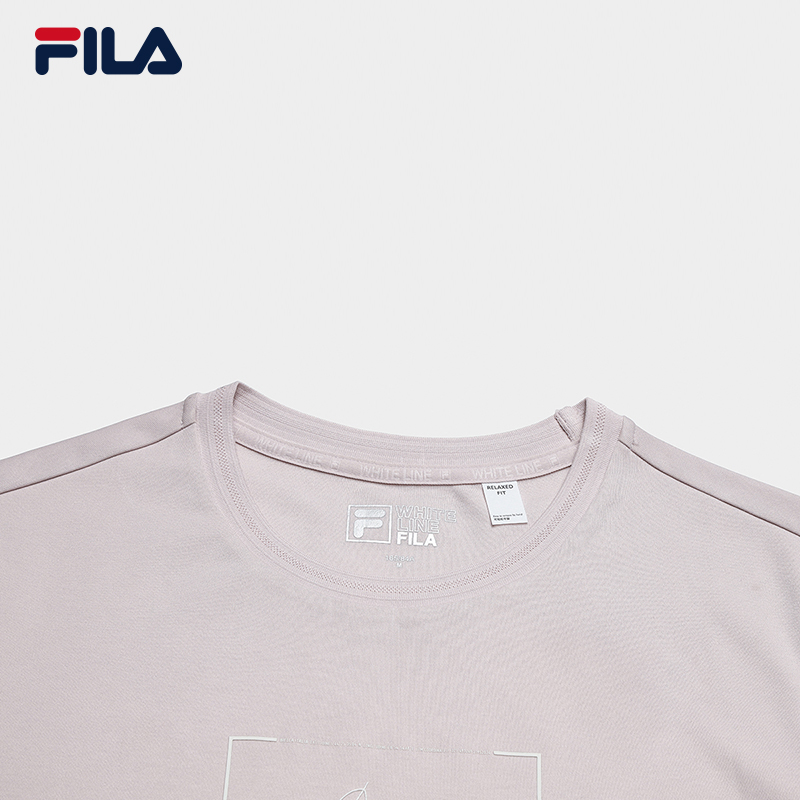 FILA WOMEN'S WHITE Knitted Short Sleeve Top