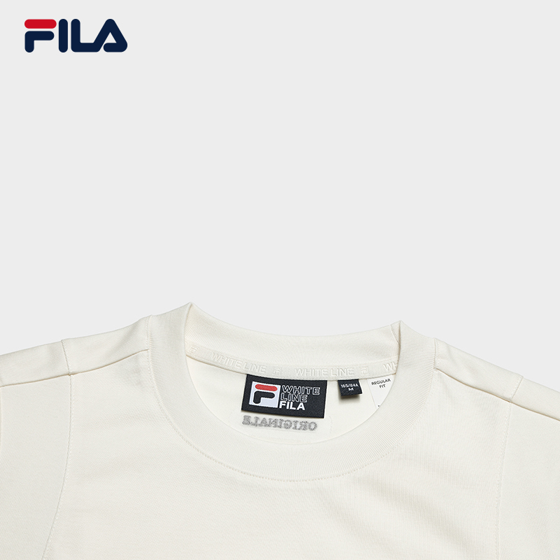 FILA CORE Women ORIGINALE Knitted Short Sleeve Top IVORY