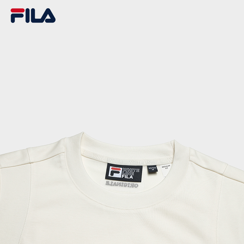FILA CORE Women ORIGINALE Knitted Short Sleeve Top IVORY
