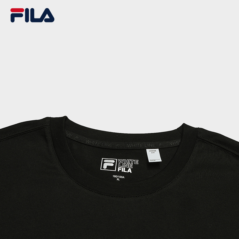 FILA CORE Men ORIGINALE Knitted Short Sleeve Top BLACK
