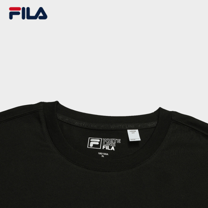 FILA CORE Men ORIGINALE Knitted Short Sleeve Top BLACK