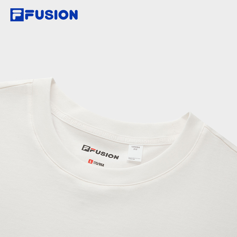 FILA FUSION SPECIAL PLANNING Knitted Short Sleeve Top WHITE