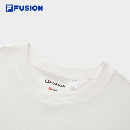 FILA FUSION SPECIAL PLANNING Knitted Short Sleeve Top WHITE