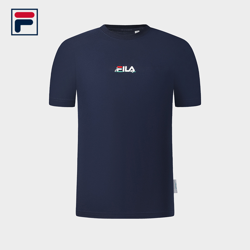 FILA CORE Men's TENNIS PERFORMANCE Short Sleeve T-Shirt in Dark Blue