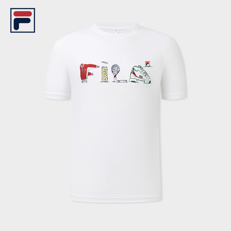FILA CORE Men's TENNIS ESSENTIAL Short Sleeve T-Shirt in White