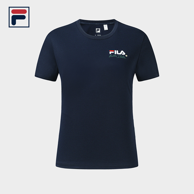 FILA CORE Women's TENNIS ATHLETICS Short Sleeve Top in Dark Blue