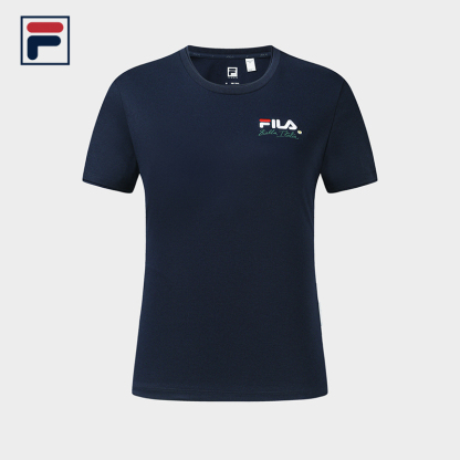 FILA CORE Women's TENNIS ATHLETICS Short Sleeve Top in Dark Blue