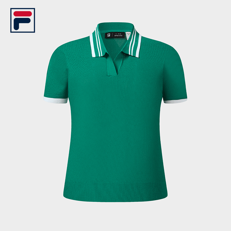 FILA CORE Women's TENNIS Premium Knit Top in Green