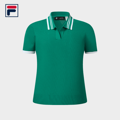 FILA CORE Women's TENNIS Premium Knit Top in Green