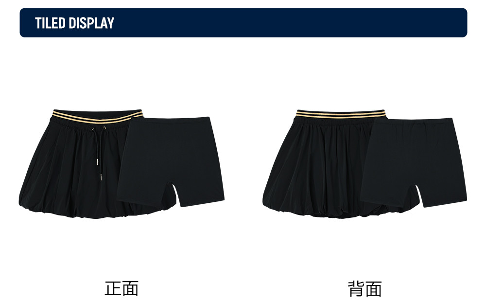 FILA CORE LIFESTYLE SETTANTA Women Woven Skirt (with Inner Shorts) (Black / White)