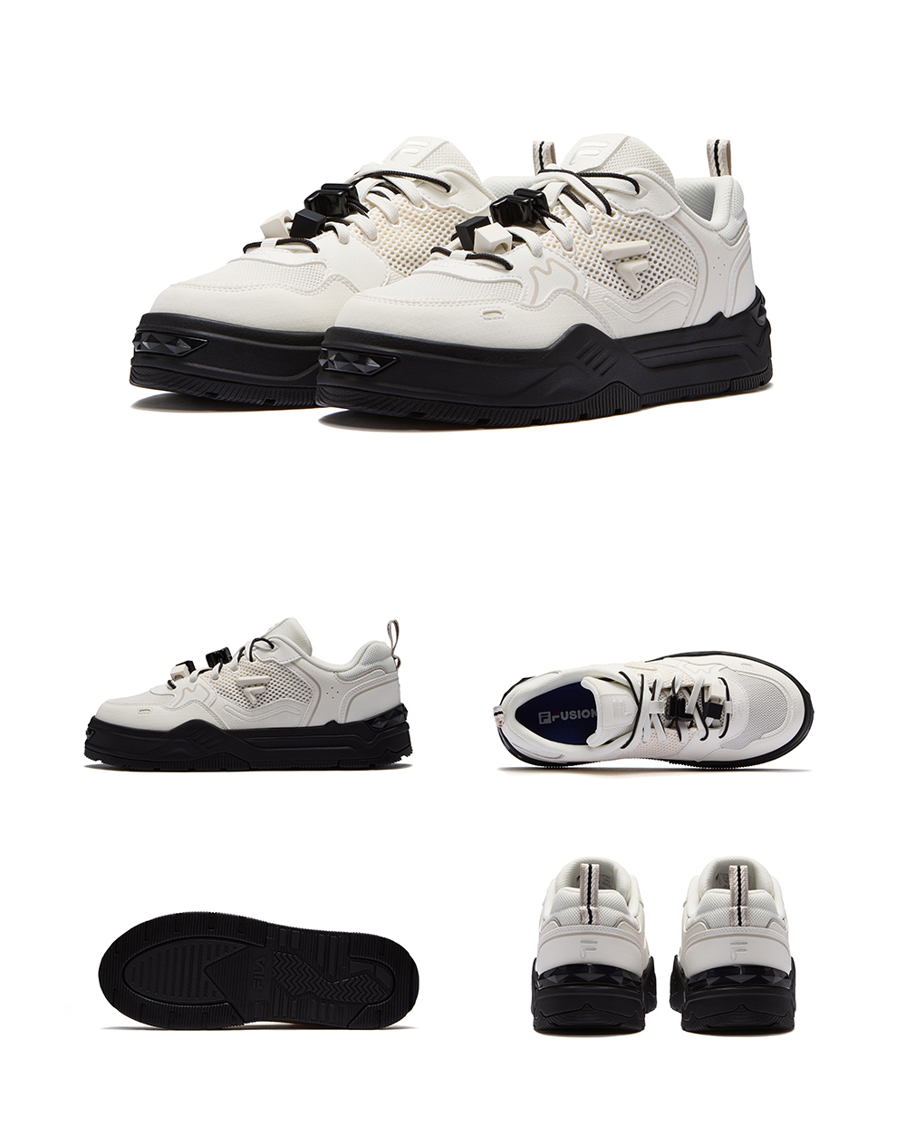 FILA FUSION FUSION BIANCO FLAT Women Skate Shoes (Black/Pink / Pink / White)