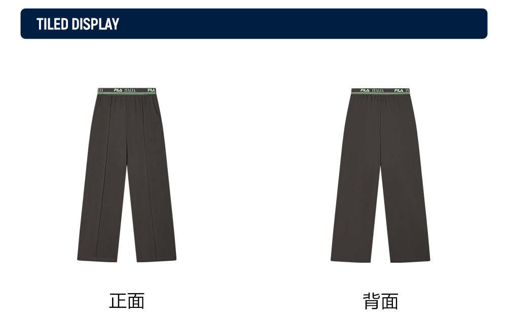 FILA CORE LIFESTYLE EMERALD LE GRAND PALAIS PARIS Women Knit Pants (Grey ash / Creme White)