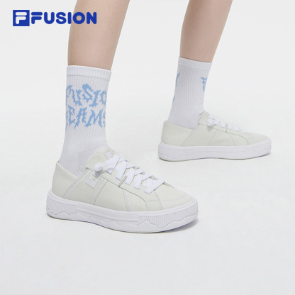 FILA FUSION POP III SE FUSION SKATEBOARDING Women's Lifestyle Sneakers (Black / White / Yellow Shoes)