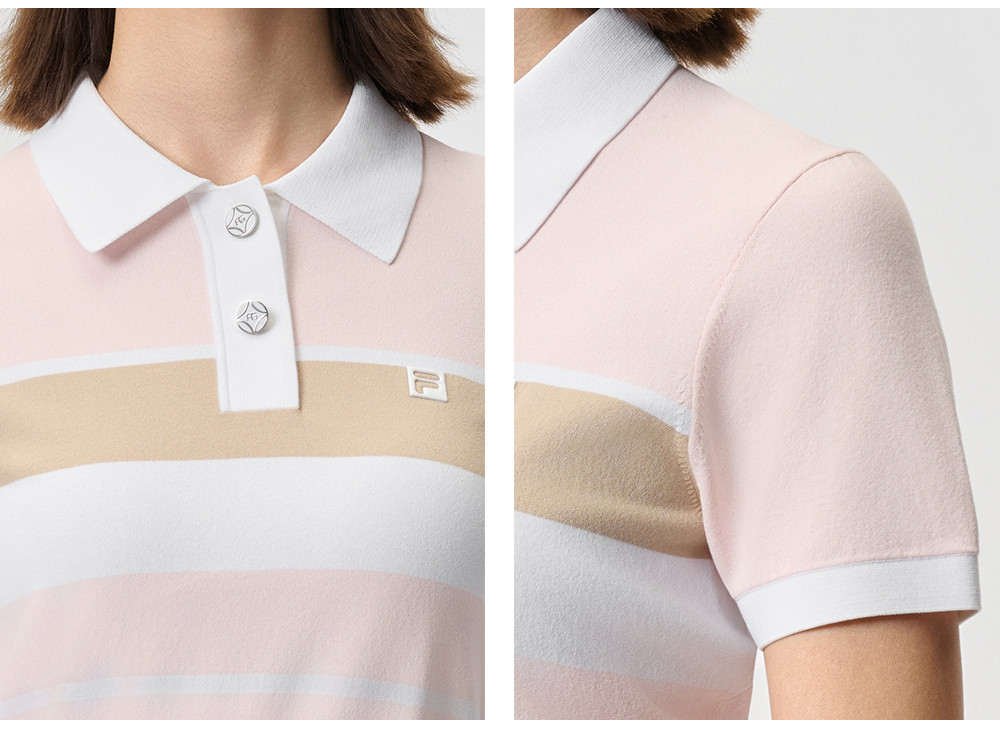 FILA CORE ATHLETICS GOLF STATELY FLORAL Women Knit Sweater (Black / Pink)
