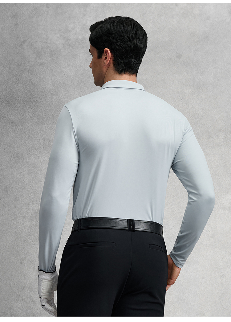 FILA CORE GOLF Men Sunscreen Sunscreen Long Sleeve Polo(Light Blue)