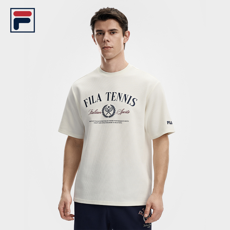 FILA ATHLETICS Men Knitted Short Sleeve Top