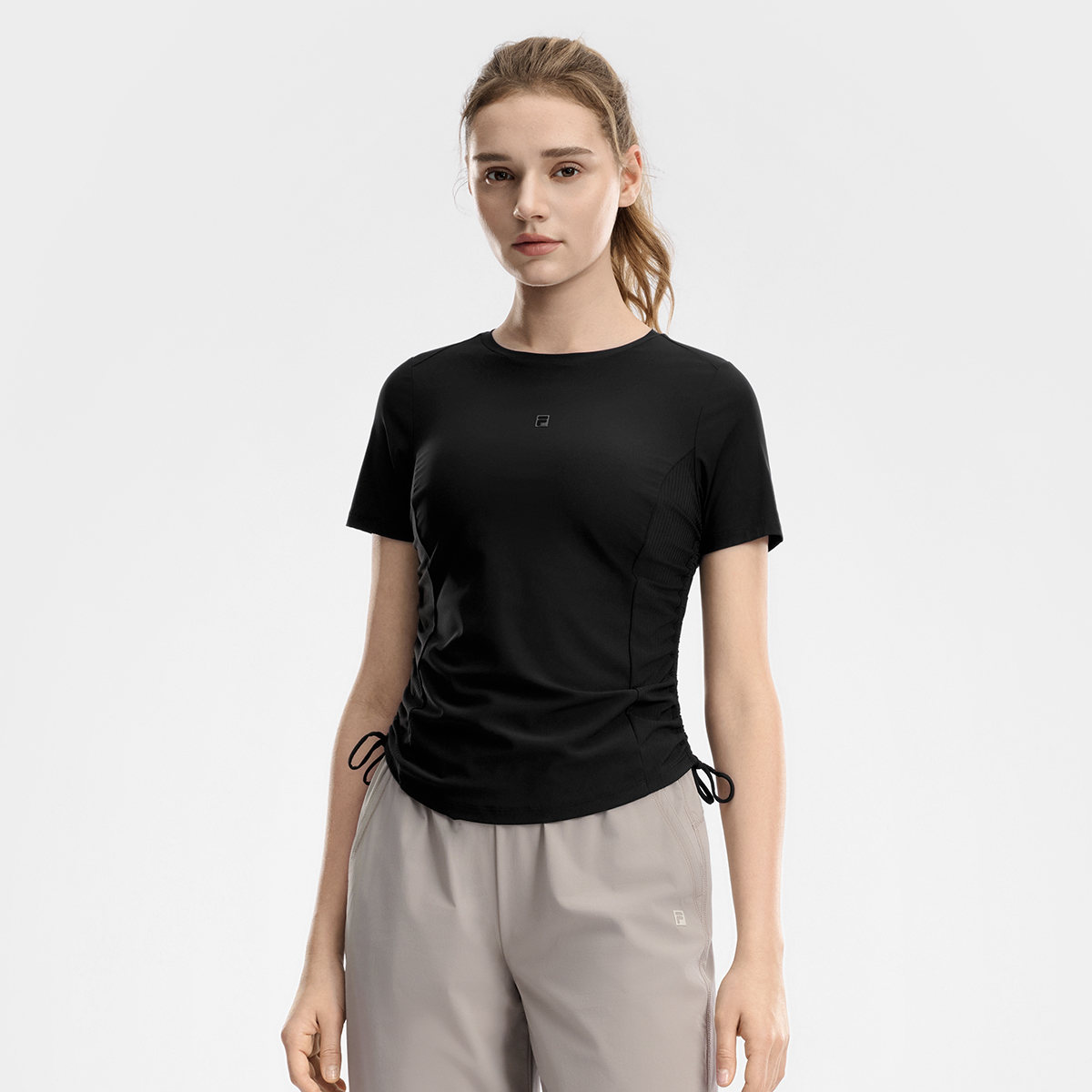 FILA WOMEN'S FITNESS Knitted Short Sleeve Top